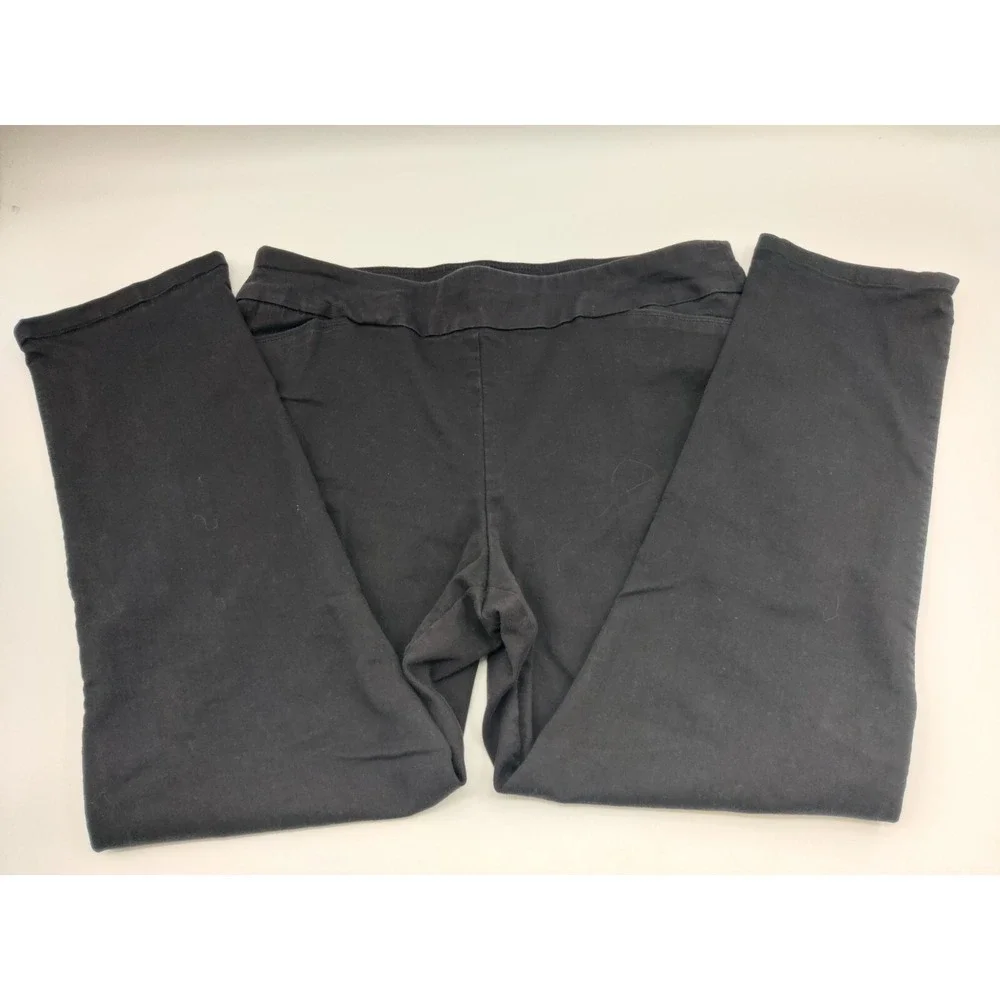 Croft & Barrow Effortless Stretch Woman's Pants Black Straight Leg Sz 18 Regular
